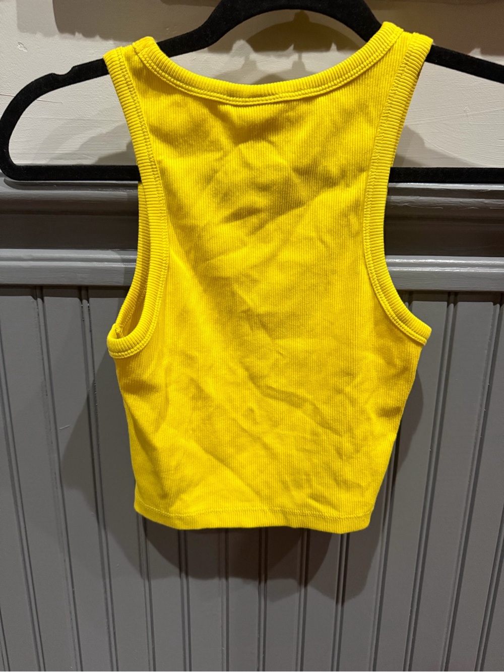 H&M Bright Yellow Ribbed Crop Tank - Picture 2 of 3